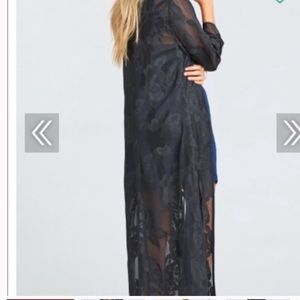 Show Me Your MuMu Karmyn Cape Rosette Embroidery in Jet Black Size XL EUC